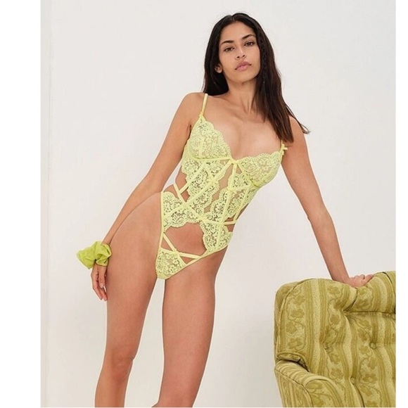 For Love And Lemons Other - For Love and Lemons Creamsicle Bodysuit/Teddy in Lime/Chartreuse XS